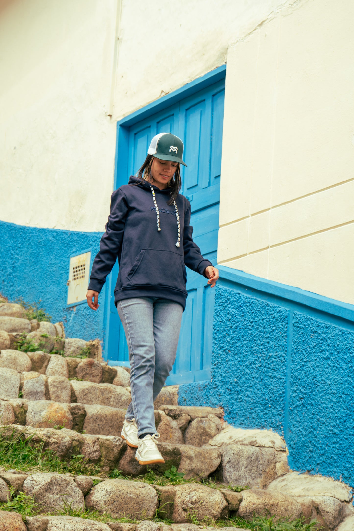 HOODIE UNISEX ORÍGENES AZUL NAVY