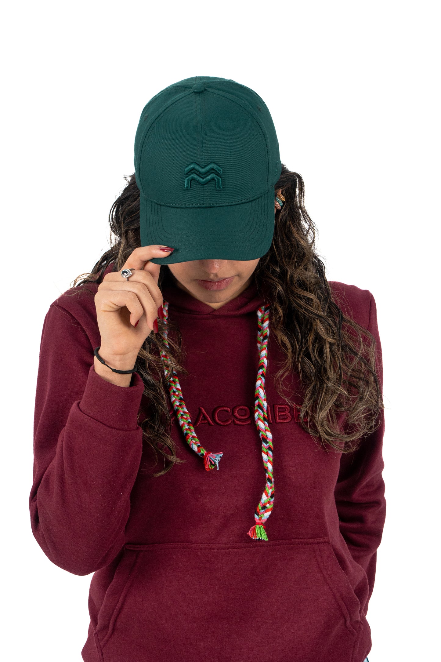 GORRA ORÍGENES VERDE BOTELLA AL TONO - FRENTE DURO