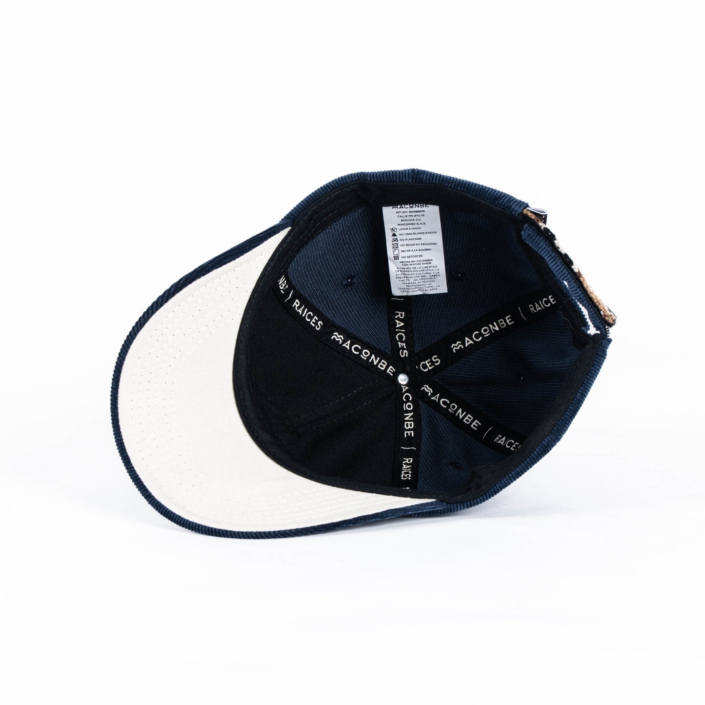 GORRA RAICES AZUL OSCURO CUERO - FRENTE BLANDO