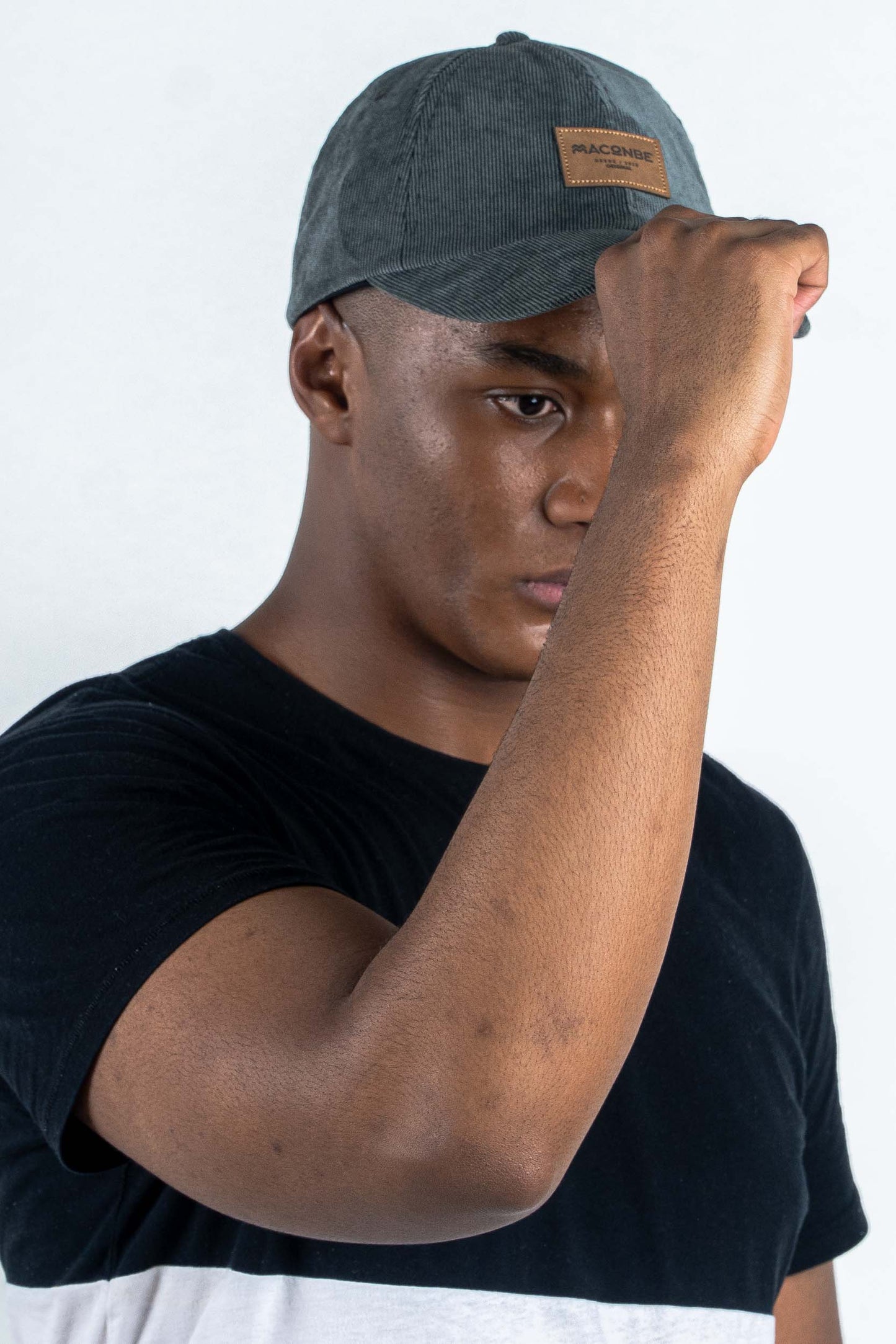 GORRA RAICES VERDE MILITAR CUERO - FRENTE BLANDO