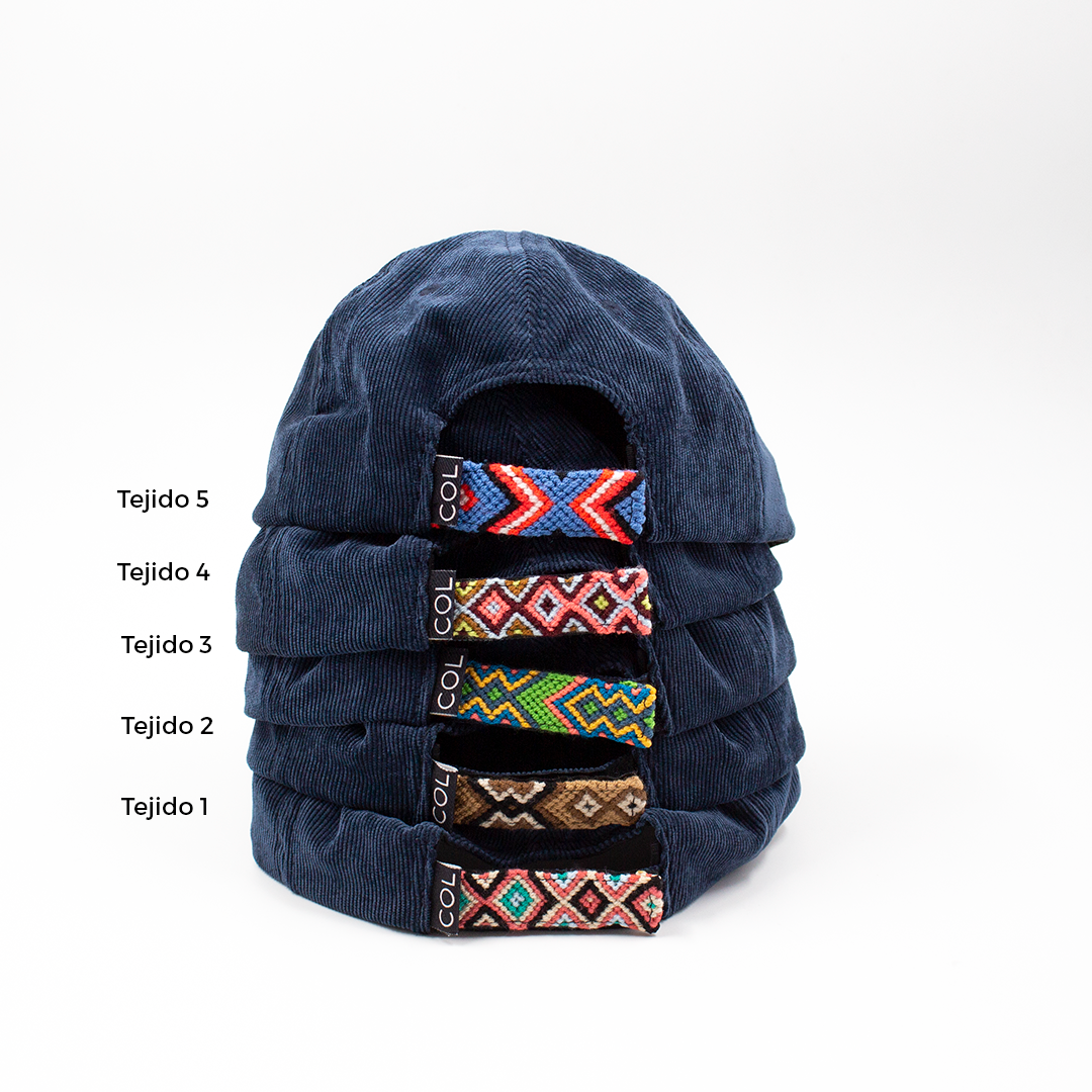 GORRA RAICES AZUL OSCURO CUERO - FRENTE BLANDO