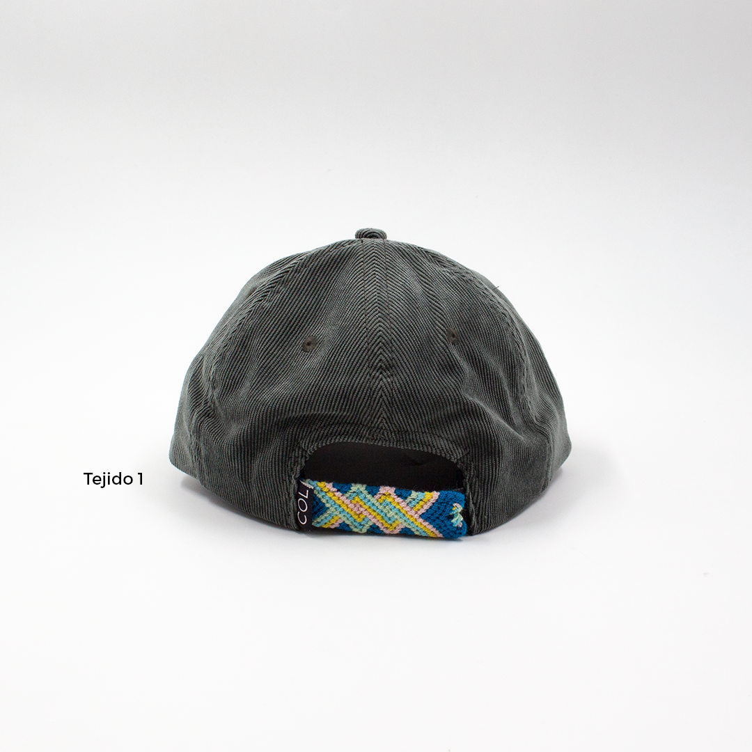 GORRA RAICES VERDE MILITAR BORDADO - FRENTE BLANDO