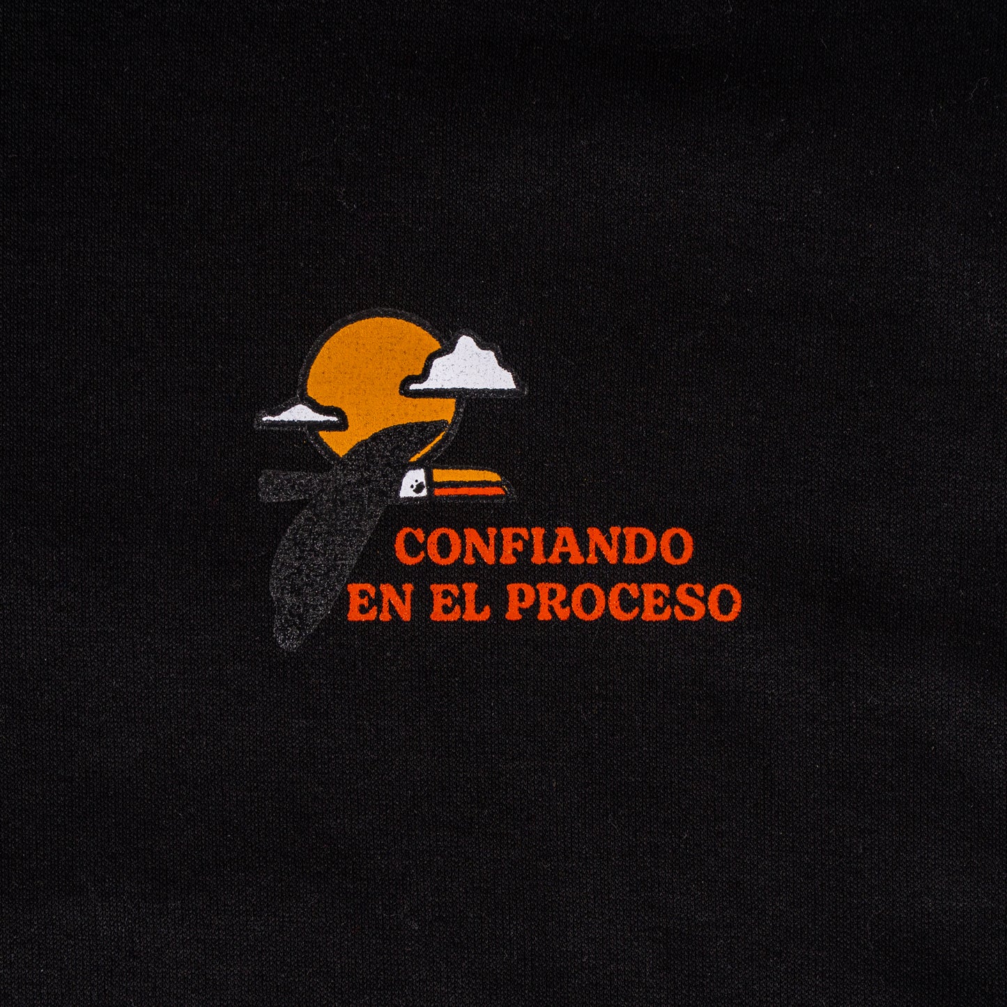 CREWNECK NEGRO UNISEX SANARA MAÑANA - CONFIANZA