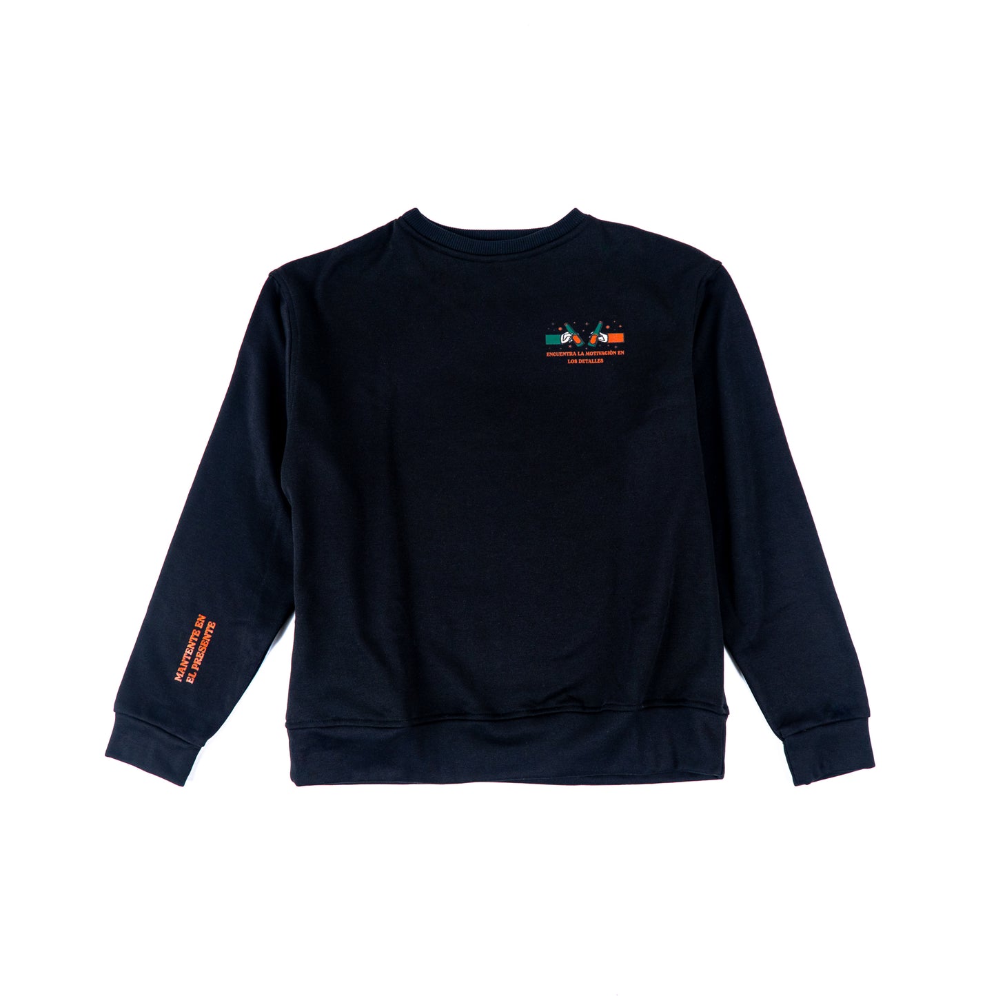 CREWNECK NEGRO UNISEX SANARA MAÑANA - DETALLES