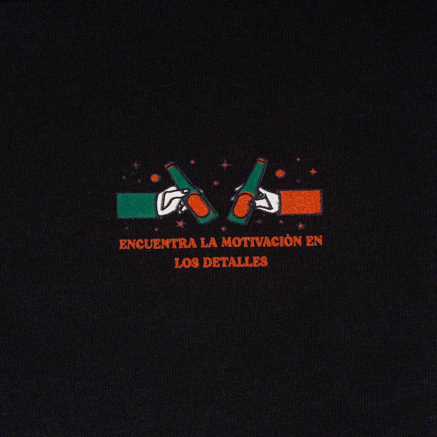 CREWNECK NEGRO UNISEX SANARA MAÑANA - DETALLES