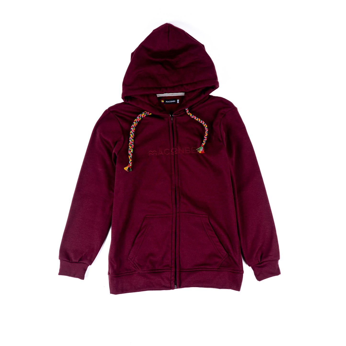 HOODIE UNISEX CREMALLERA ORÍGENES VINOTINTO