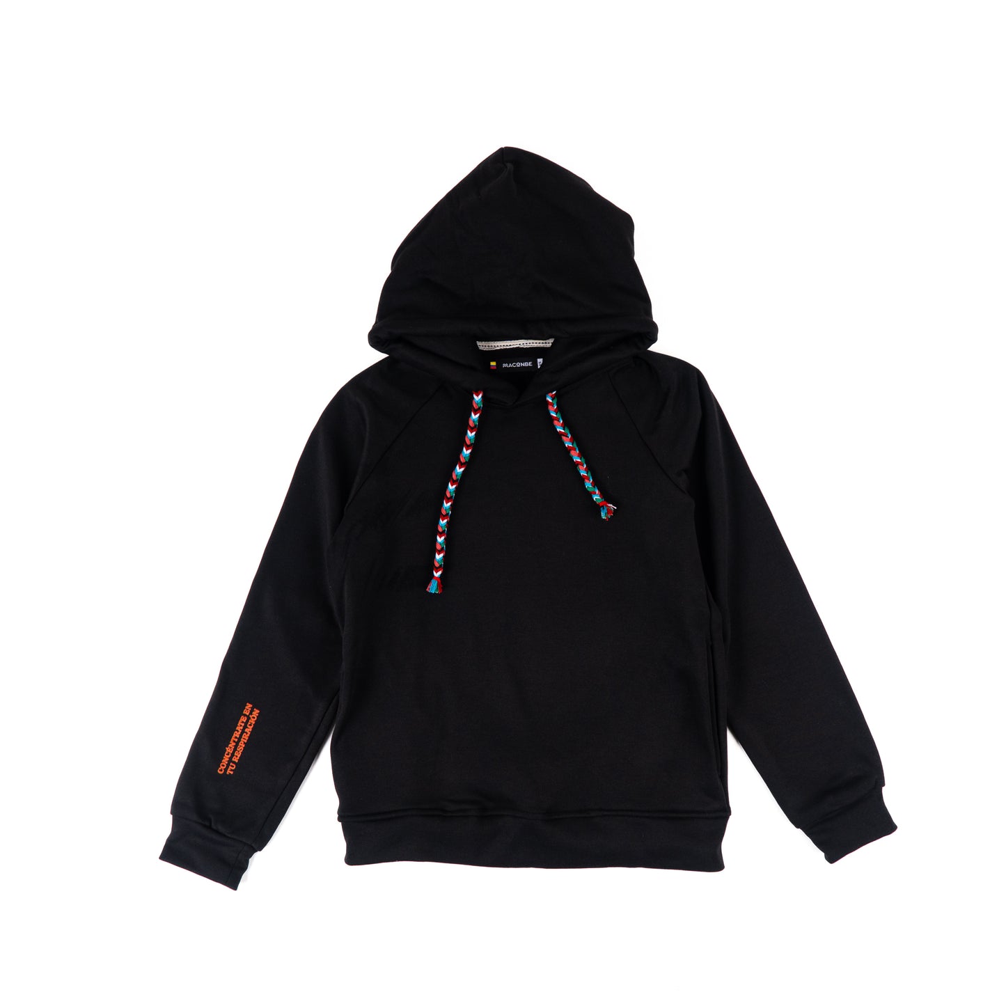 HOODIE NEGRO UNISEX SANARA MAÑANA - RESPIRAR