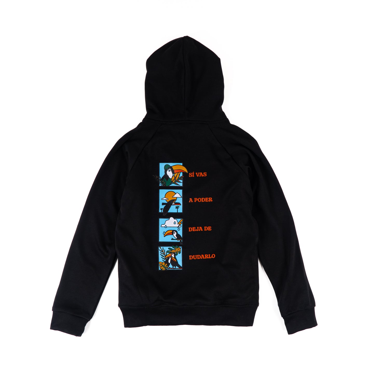 HOODIE NEGRO UNISEX SANARA MAÑANA - CONFIANZA