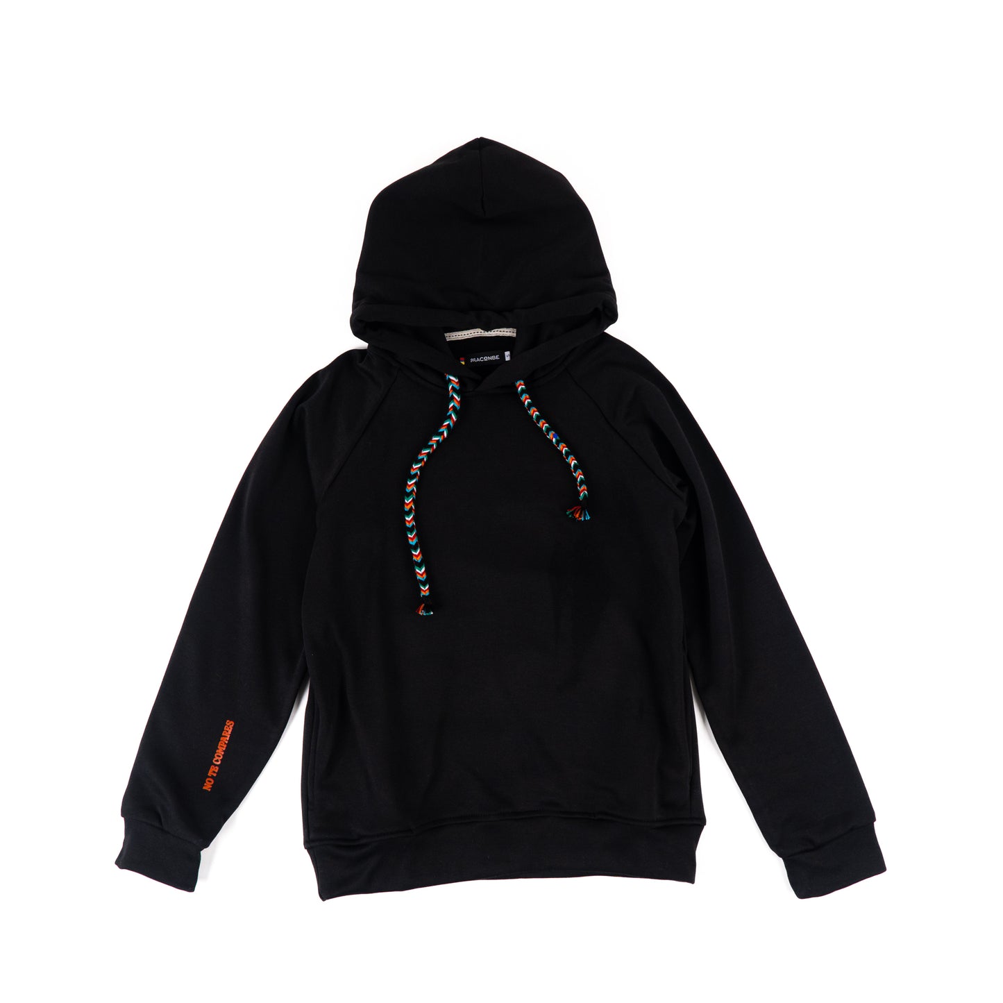 HOODIE NEGRO UNISEX SANARA MAÑANA - CONFIANZA