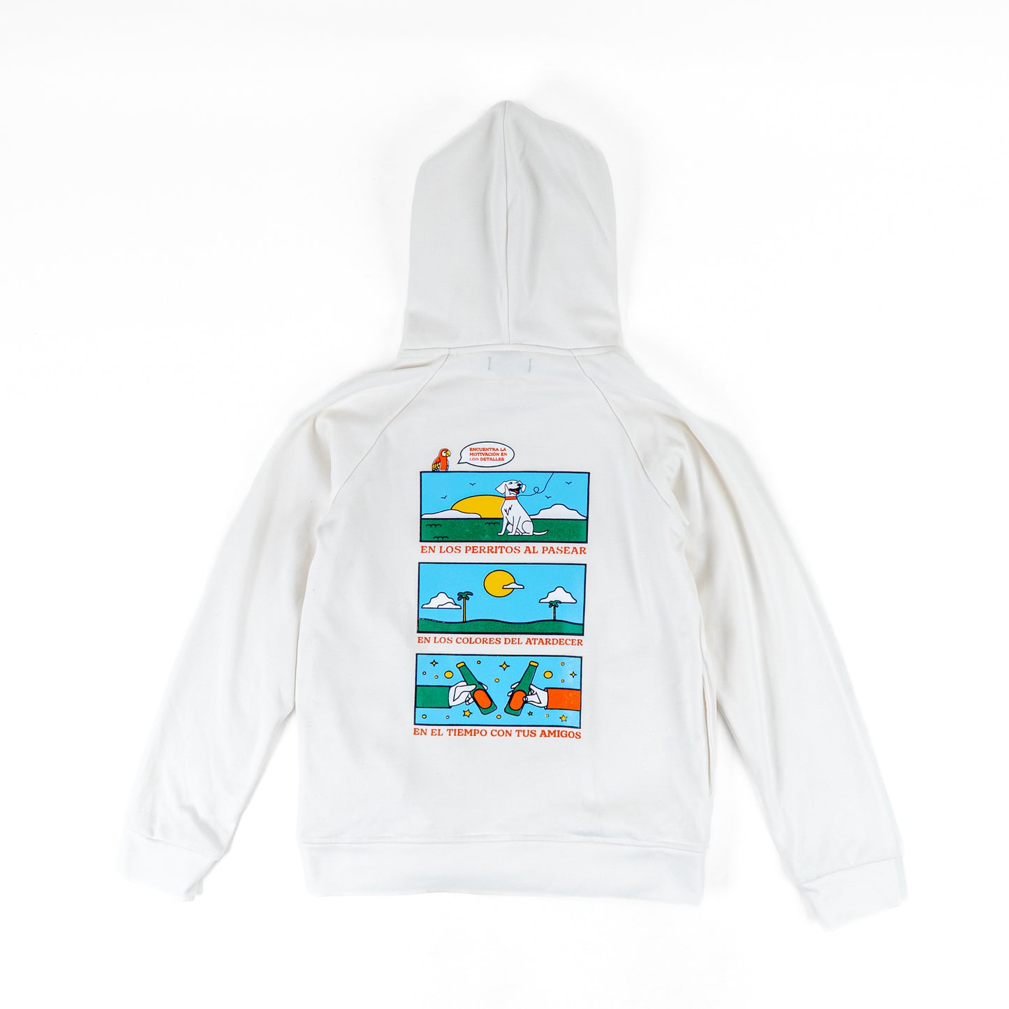 HOODIE CREMA UNISEX SANARA MAÑANA - DETALLES