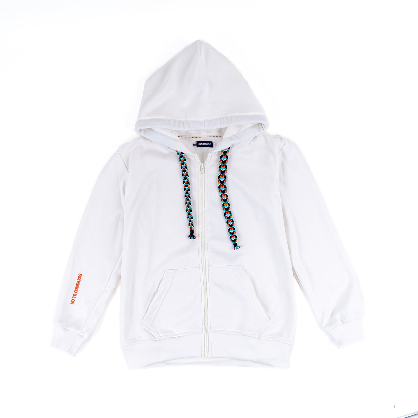 HOODIE CREMALLERA CREMA UNISEX SANARA MAÑANA - CONFIANZA
