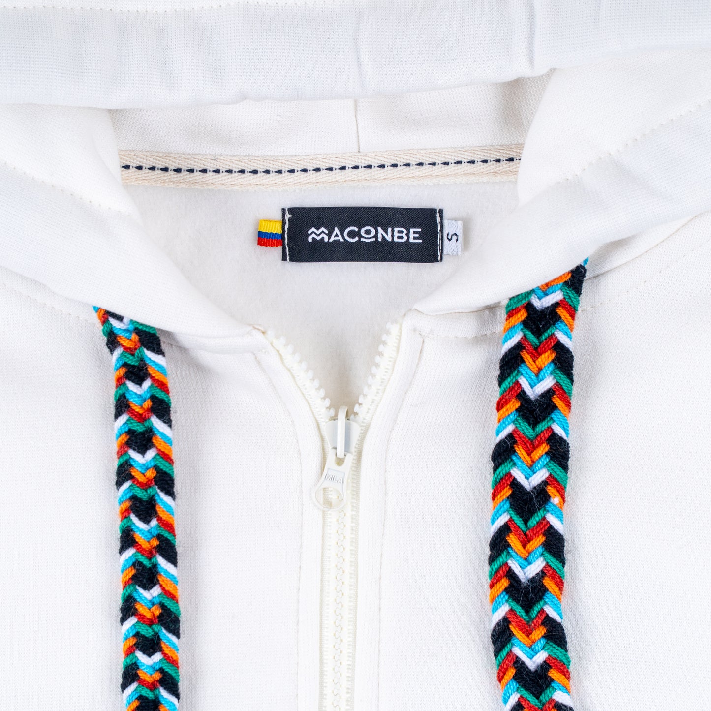 HOODIE CREMALLERA CREMA UNISEX SANARA MAÑANA - CONFIANZA
