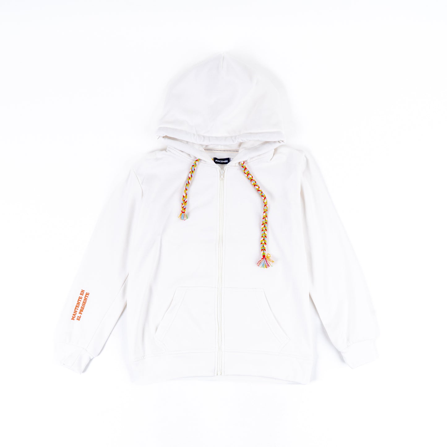 HOODIE CREMALLERA CREMA UNISEX SANARA MAÑANA - DETALLES