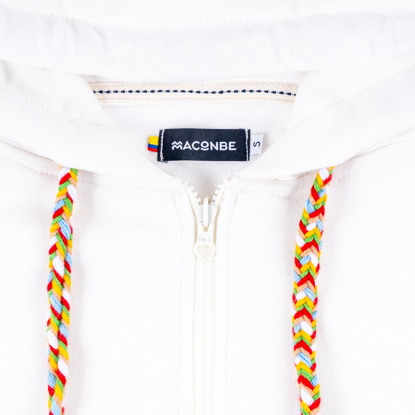 HOODIE CREMALLERA CREMA UNISEX SANARA MAÑANA - DETALLES