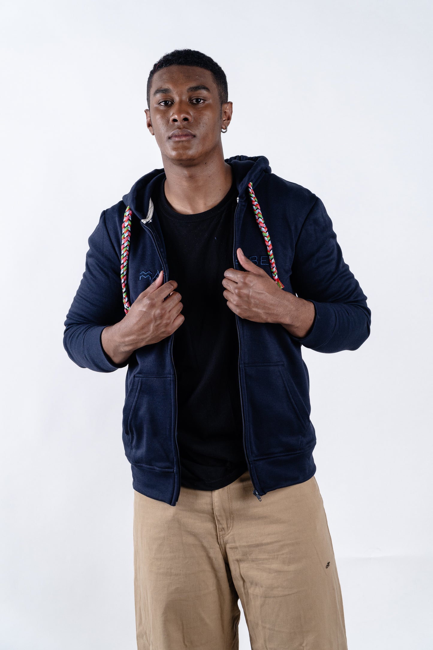 HOODIE UNISEX CREMALLERA ORÍGENES AZUL NAVY