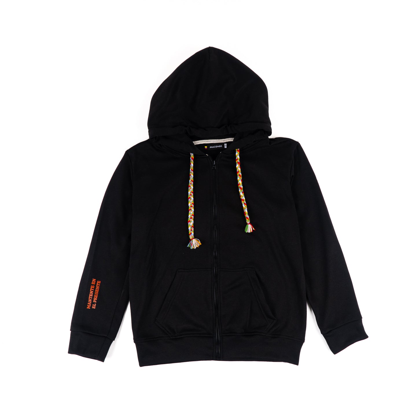HOODIE CREMALLERA NEGRO UNISEX SANARA MAÑANA - DETALLES