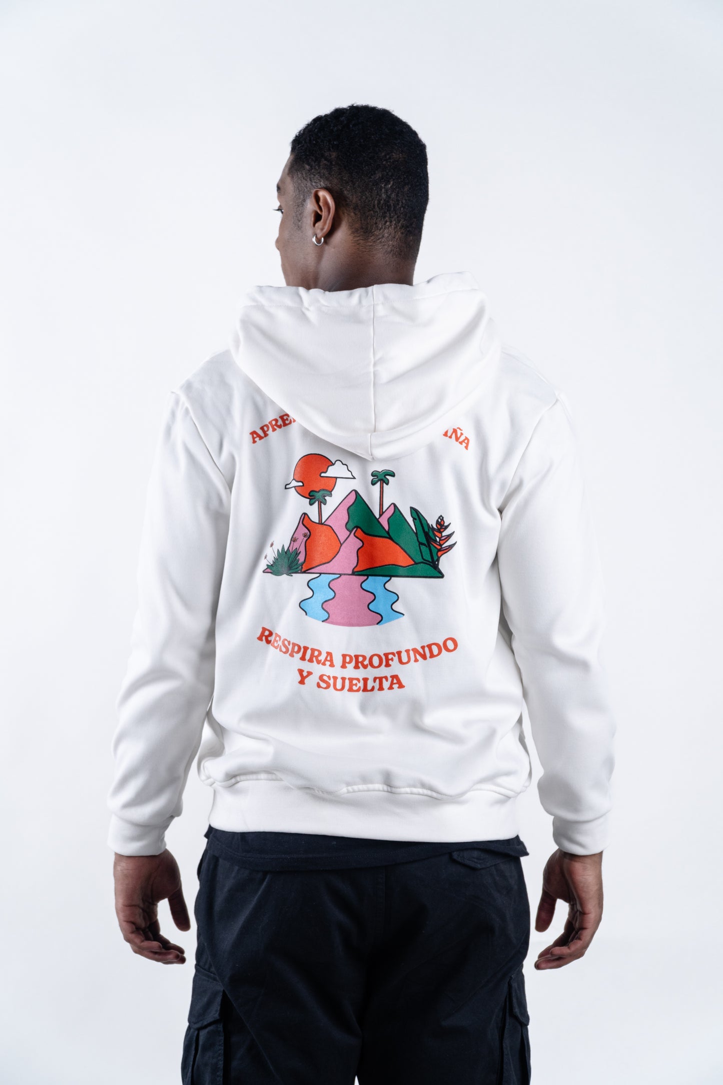 HOODIE CREMALLERA CREMA UNISEX SANARA MAÑANA - RESPIRAR