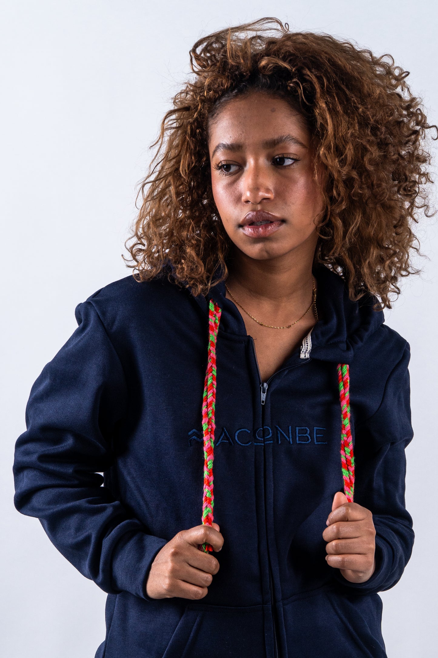 HOODIE UNISEX CREMALLERA ORÍGENES AZUL NAVY