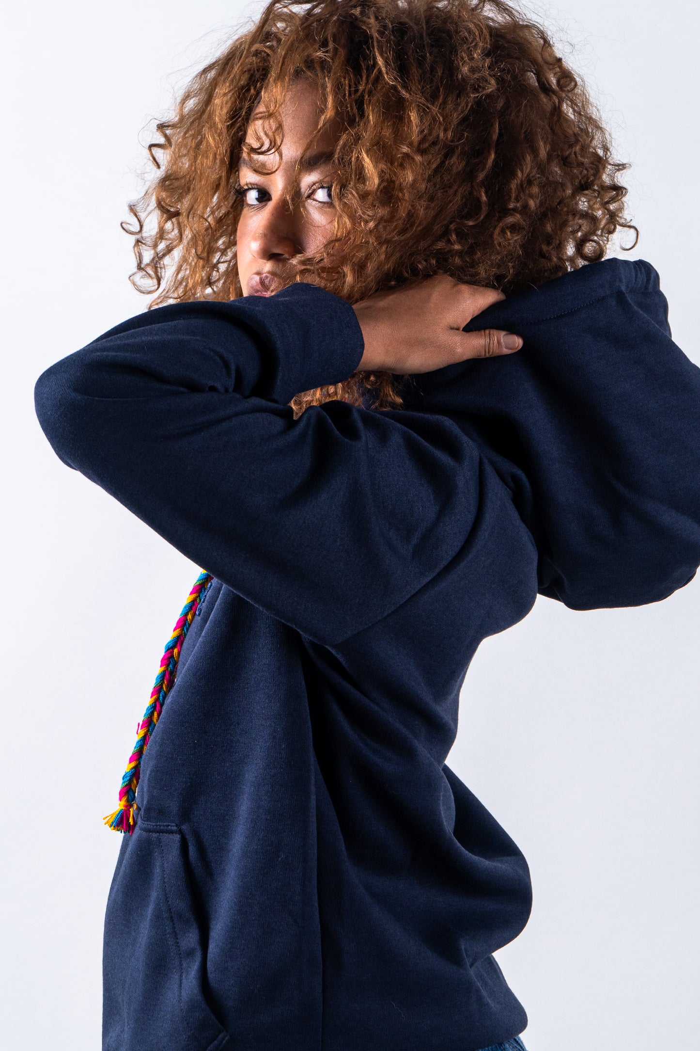 HOODIE UNISEX ORÍGENES AZUL NAVY