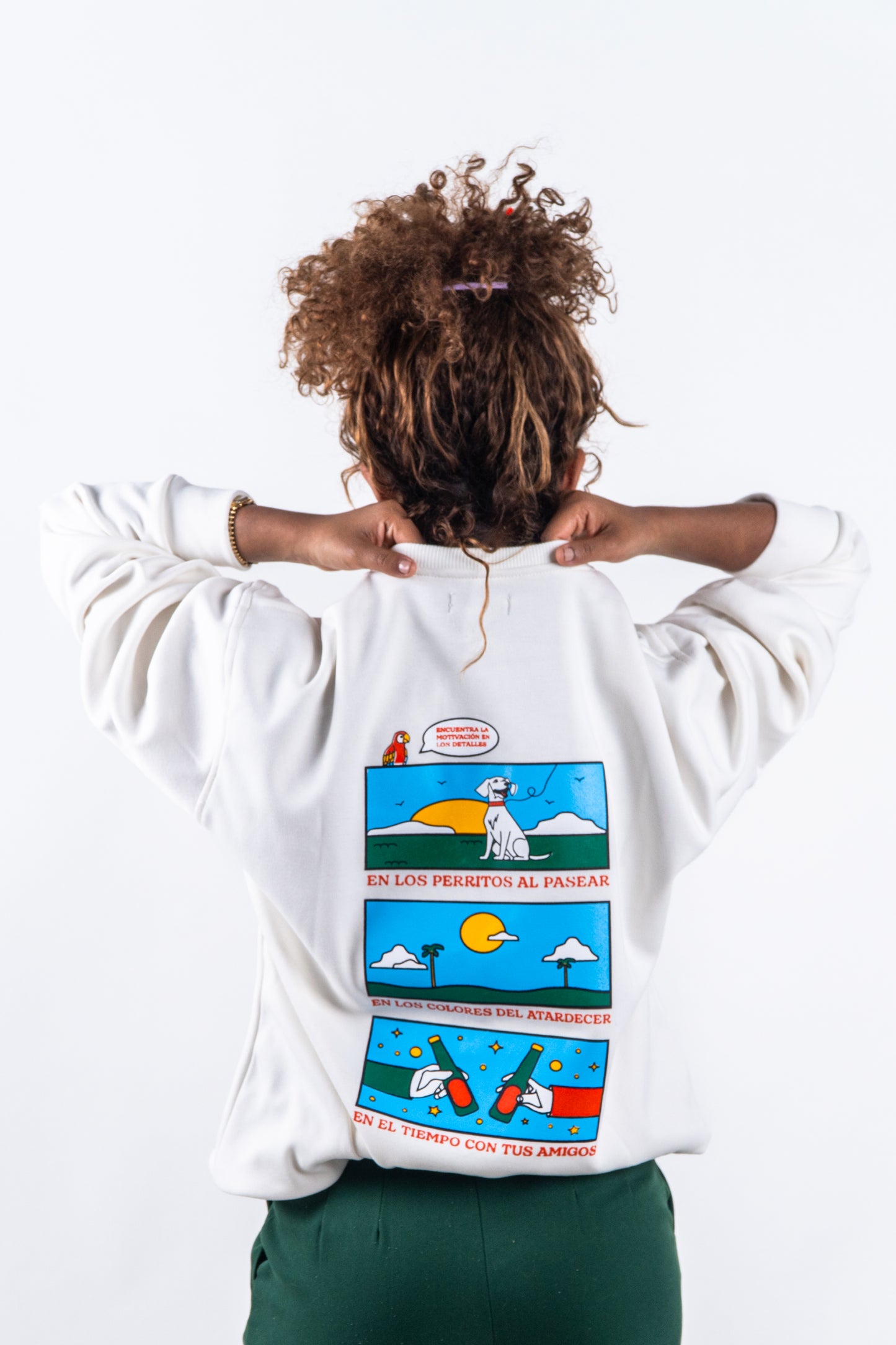 CREWNECK CREMA UNISEX SANARA MAÑANA - DETALLES