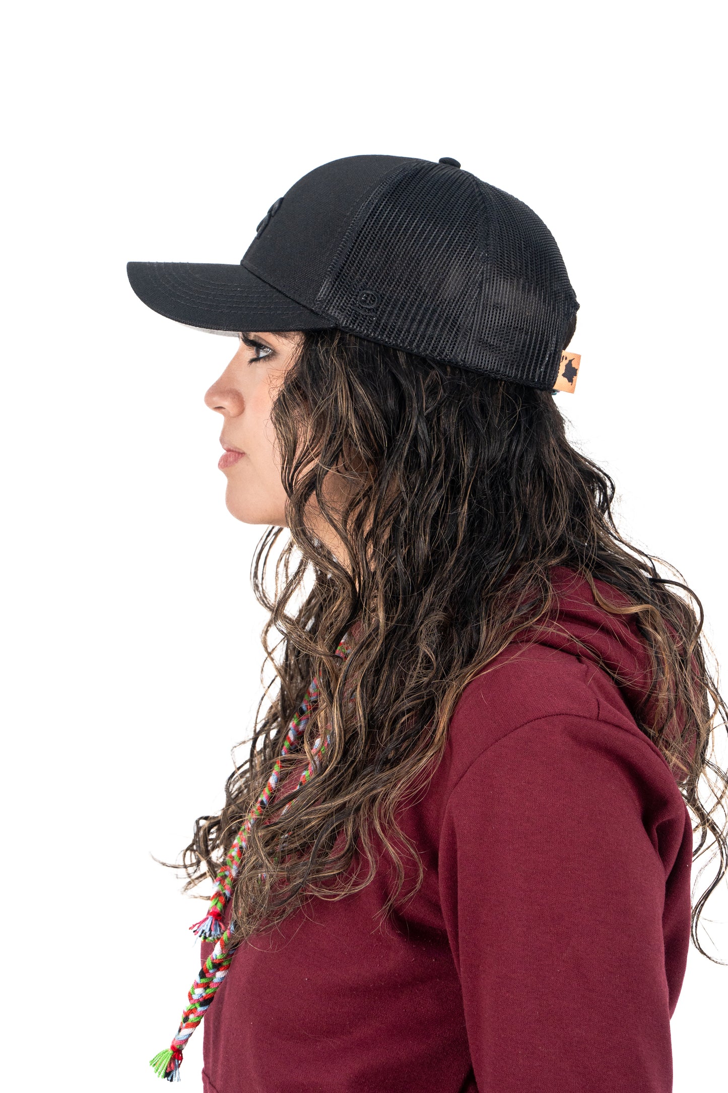 GORRA TRUCKER ORÍGENES NEGRO AL TONO - FRENTE DURO