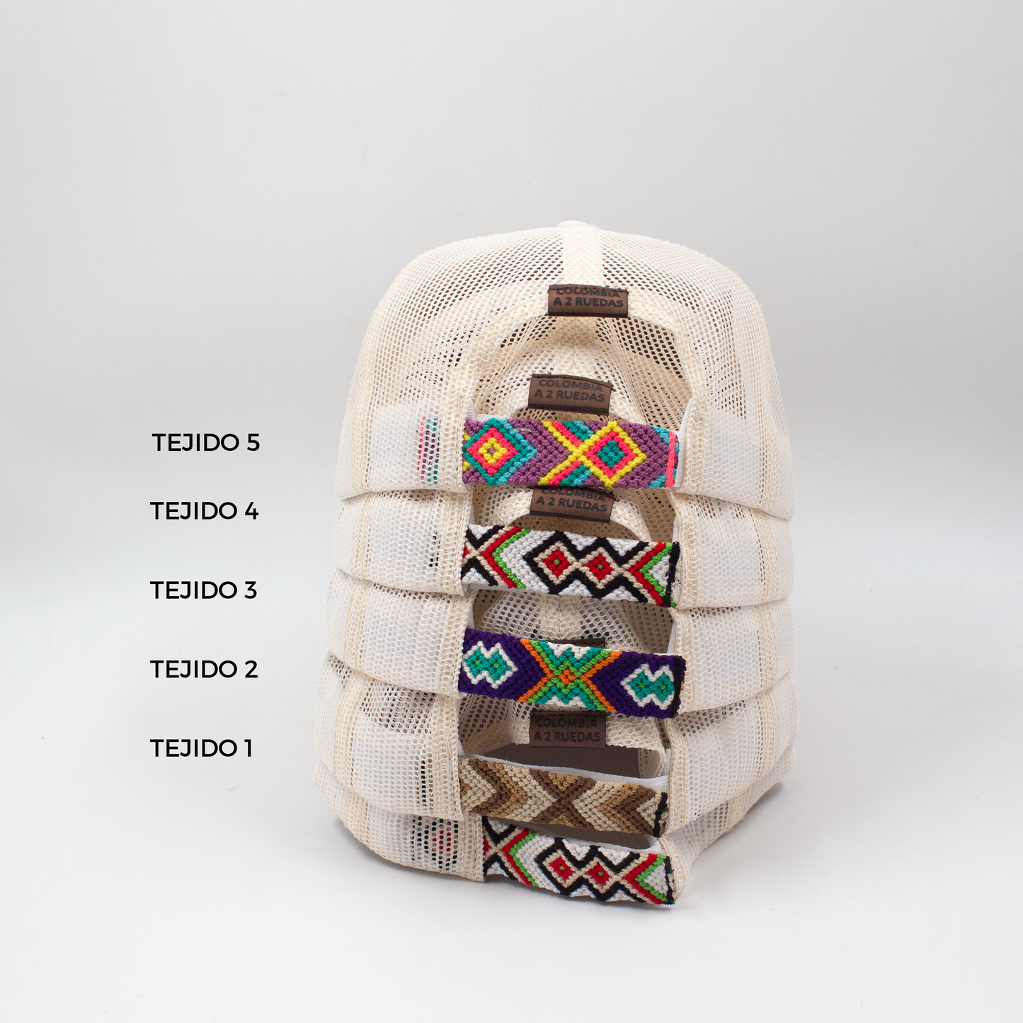 GORRA TRUCKER COLOMBIA EN 2 RUEDAS GIRO DE RIGO - FRENTE DURO