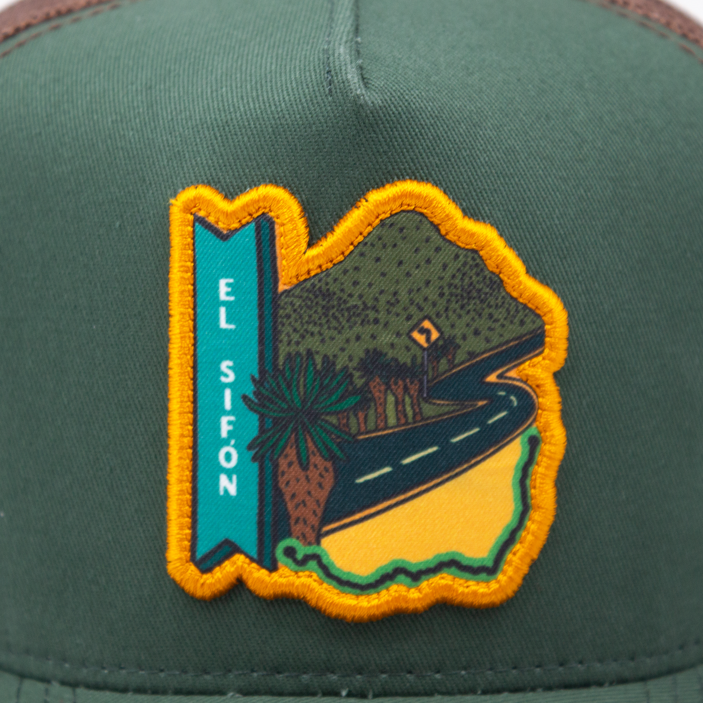 GORRA TRUCKER COLOMBIA EN 2 RUEDAS EL SIFON - FRENTE DURO