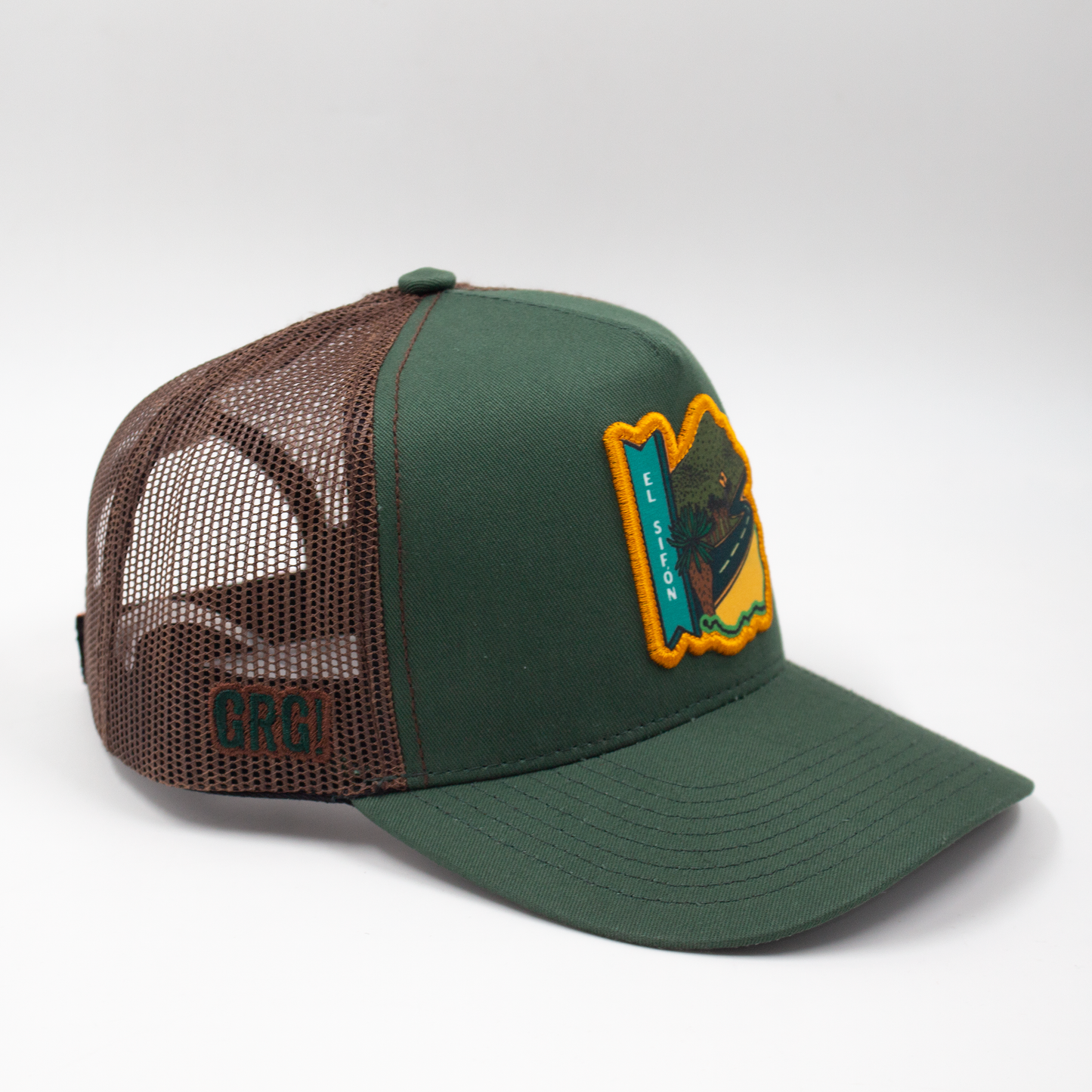 GORRA TRUCKER COLOMBIA EN 2 RUEDAS EL SIFON - FRENTE DURO