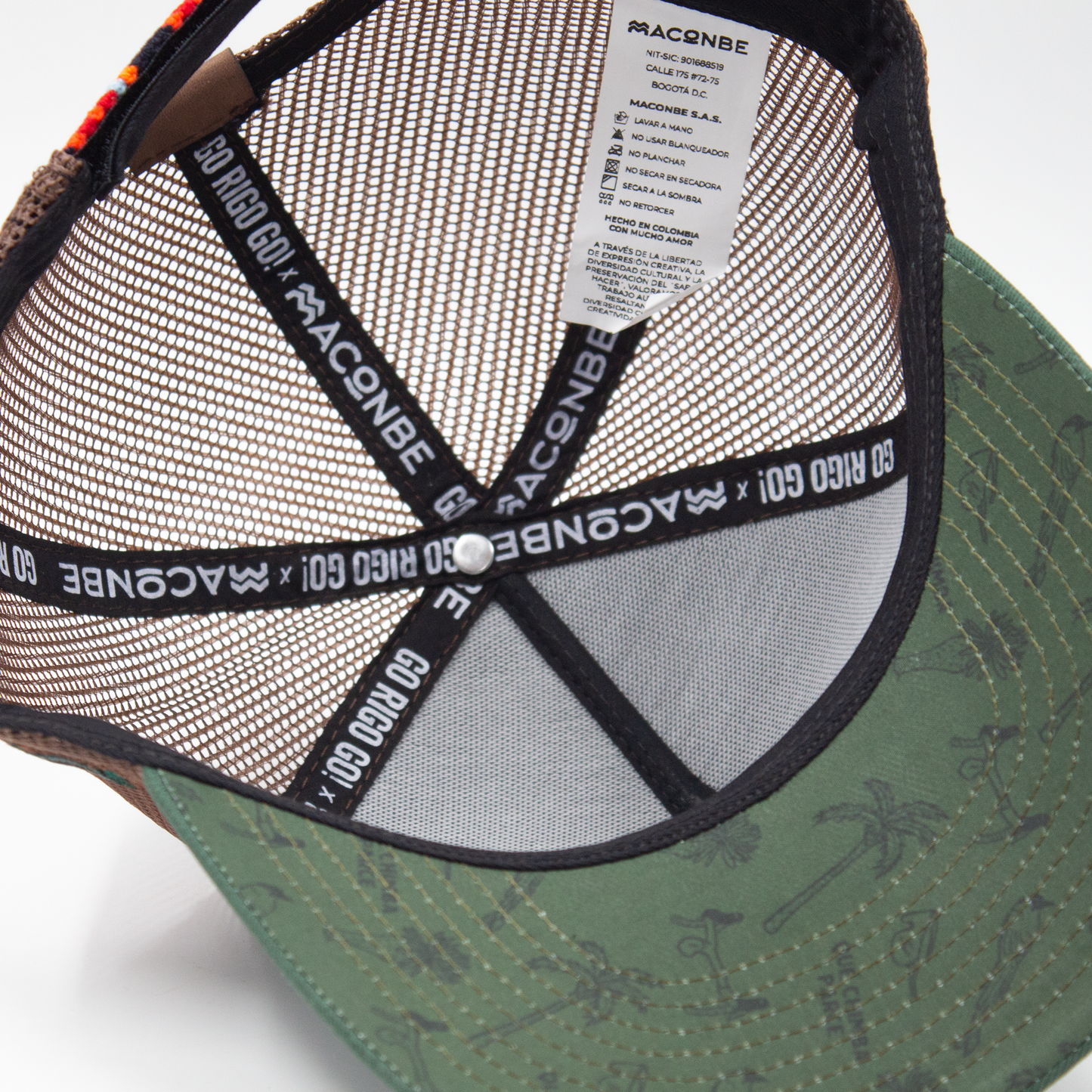 GORRA TRUCKER COLOMBIA EN 2 RUEDAS EL SIFON - FRENTE DURO