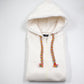 HOODIE CREMALLERA CREMA UNISEX SANARA MAÑANA - DETALLES