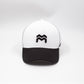 GORRA TRUCKER ORÍGENES CREMA NEGRO - UNISEX FRENTE DURO