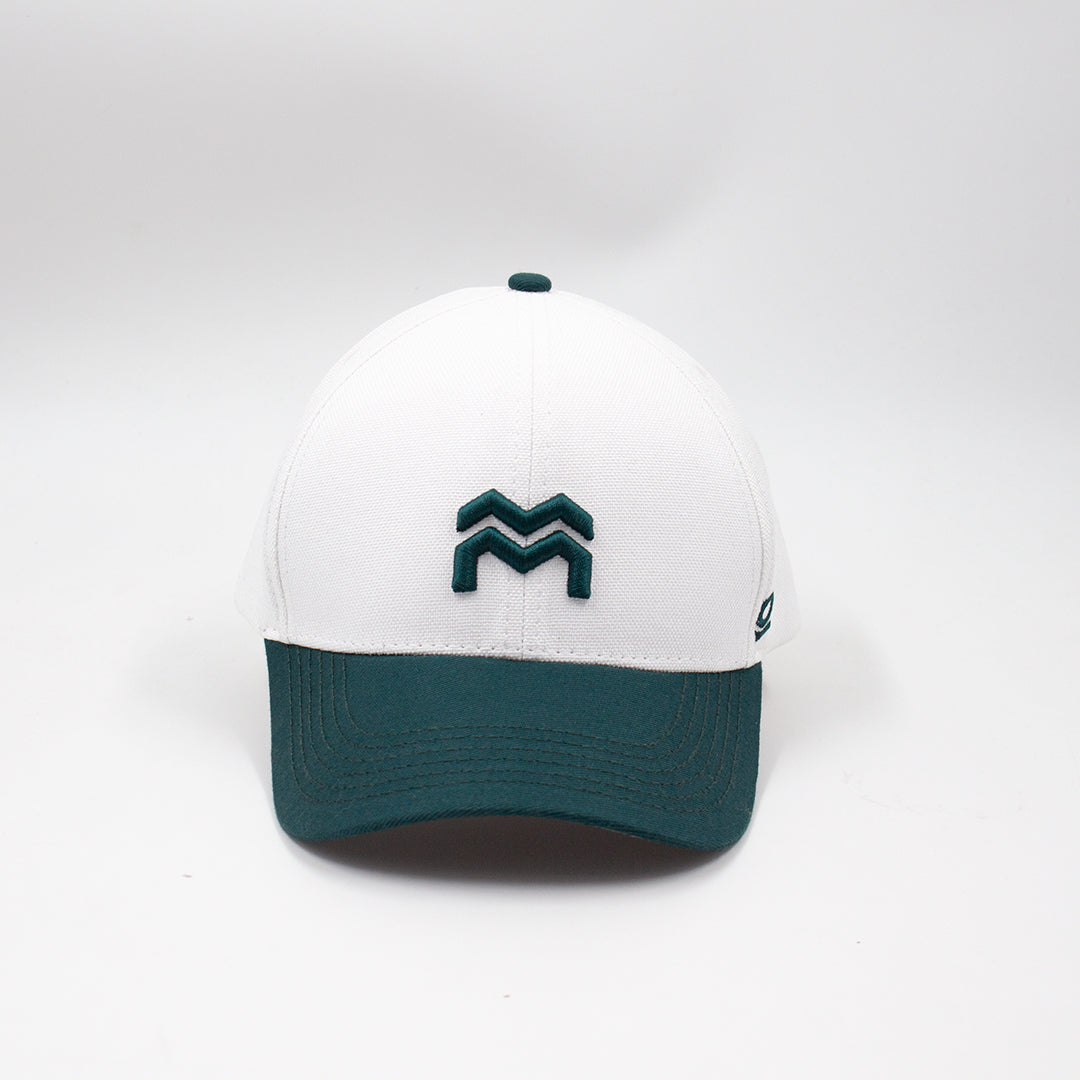 GORRA ORÍGENES CREMA VERDE - UNISEX FRENTE DURO