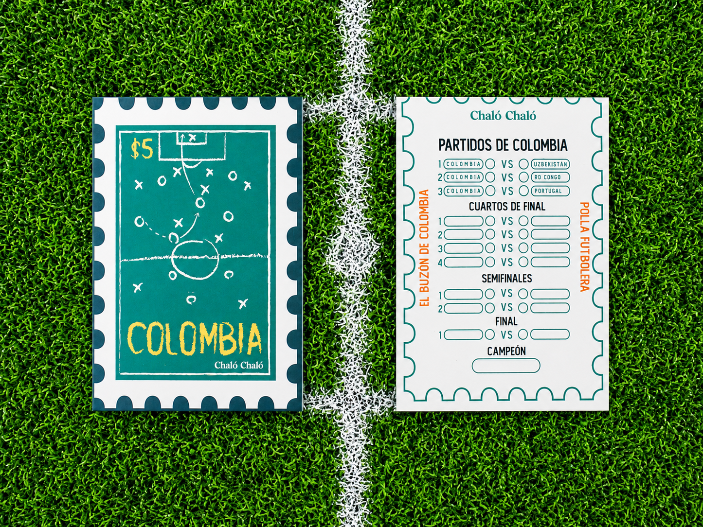 POSTALES FUTBOL DE COLOMBIA - COMBO DE 7 POSTALES
