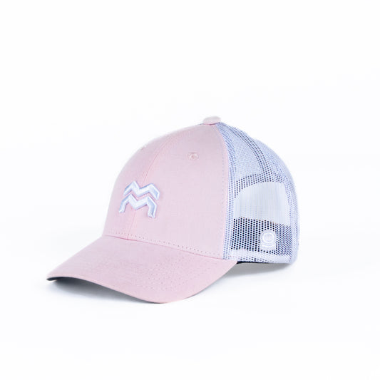 GORRA TRUCKER ORÍGENES ROSADO - FRENTE DURO