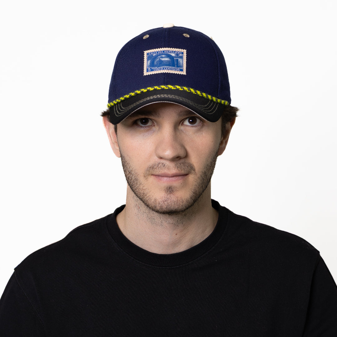 GORRA MENSAJEROS ESTAMPILLA AZUL - FRENTE DURO