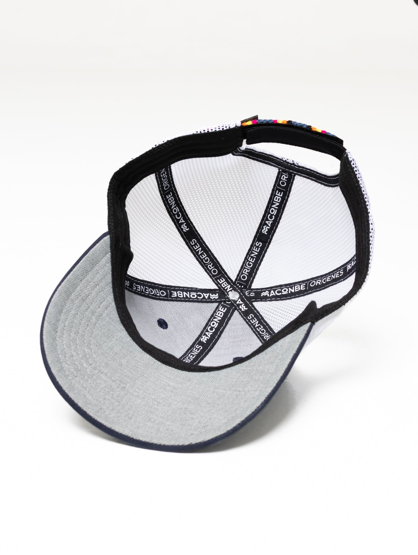 GORRA TRUCKER ORÍGENES AZUL - FRENTE DURO