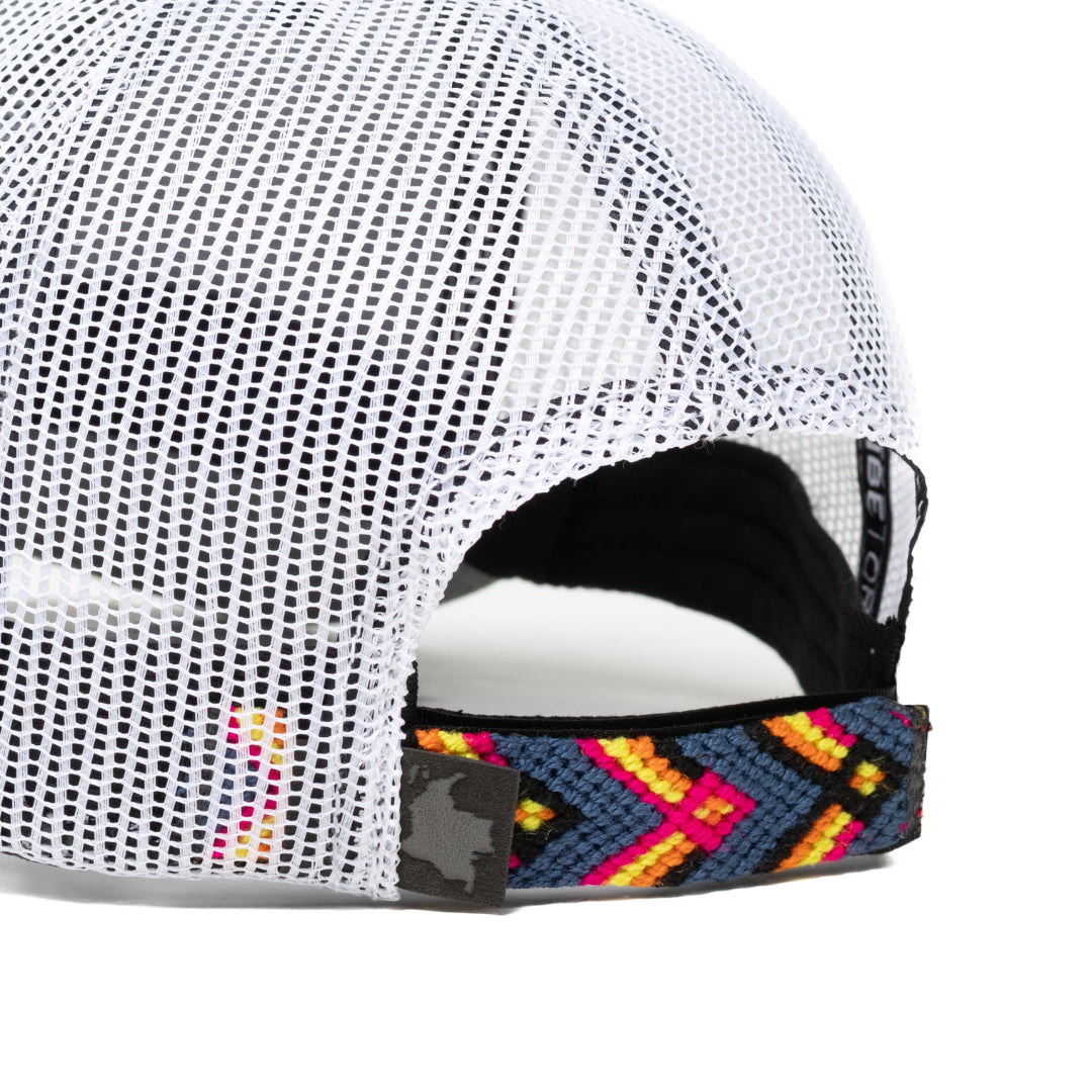 GORRA TRUCKER ORÍGENES AZUL - FRENTE DURO
