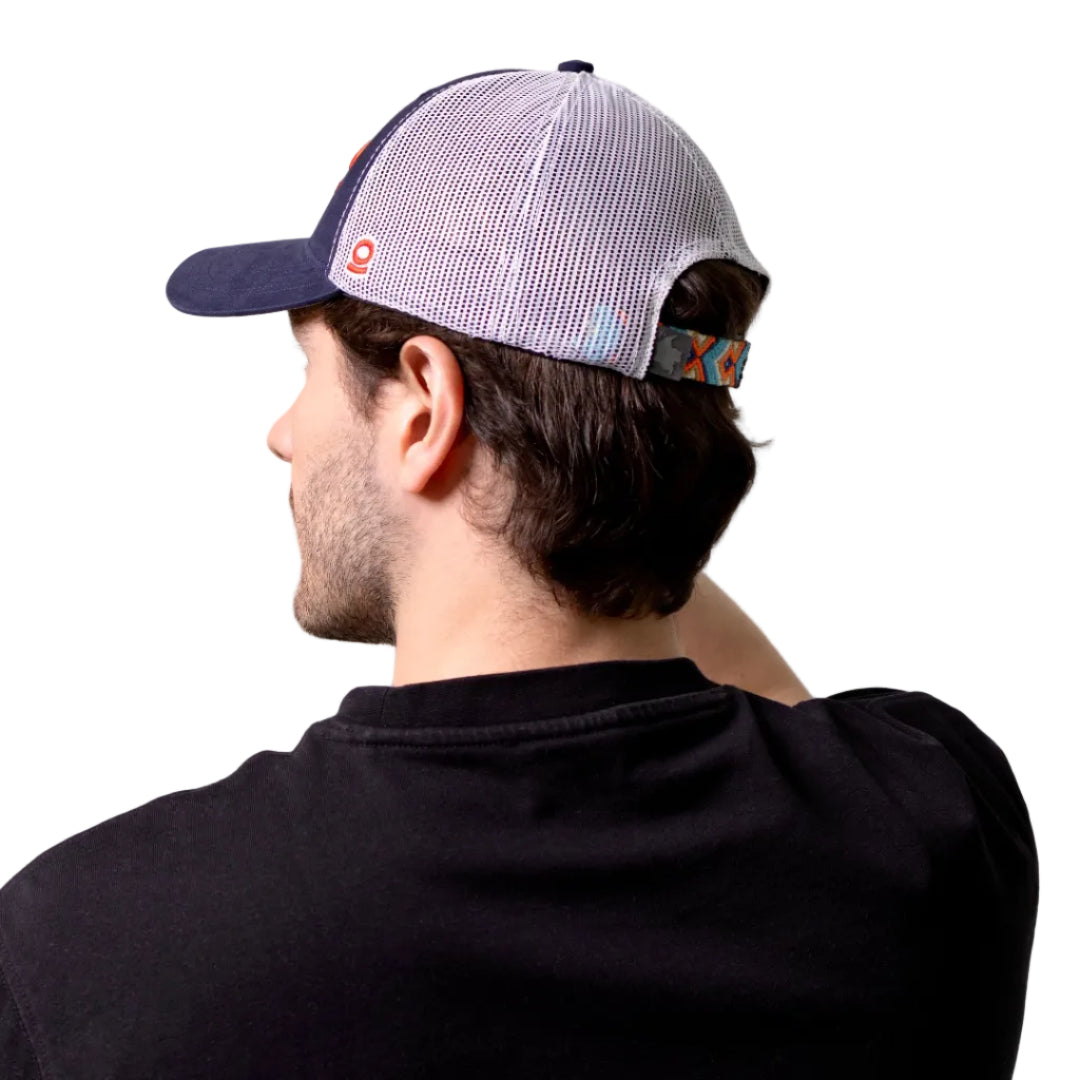 GORRA TRUCKER ORÍGENES AZUL - FRENTE DURO