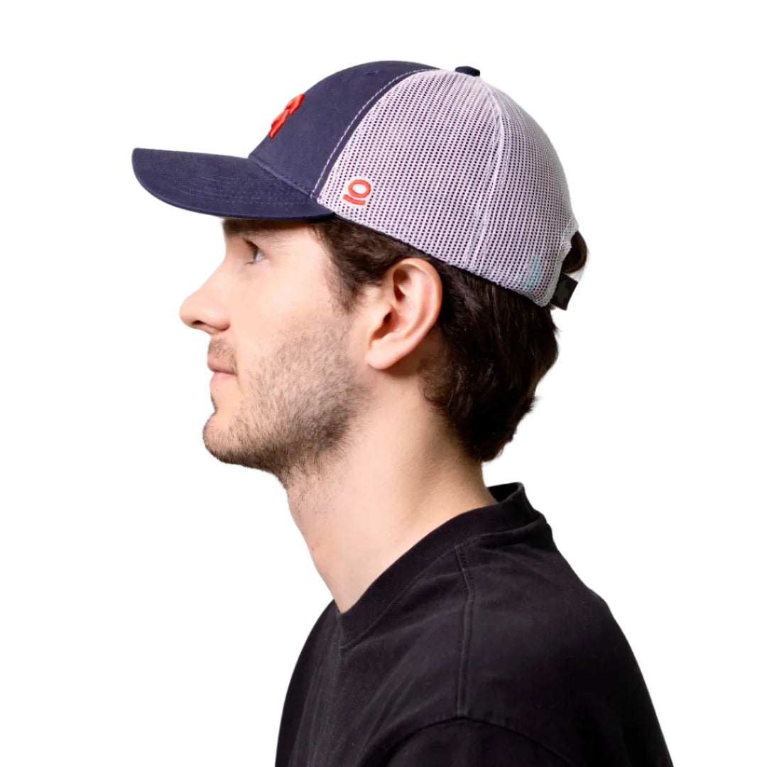 GORRA TRUCKER ORÍGENES AZUL - FRENTE DURO