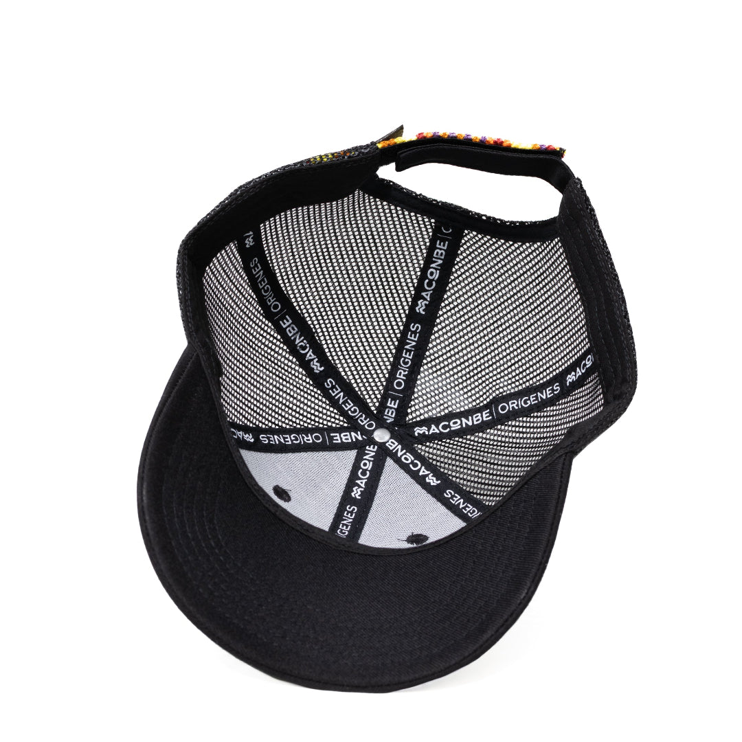 GORRA TRUCKER ORÍGENES NEGRO - FRENTE DURO