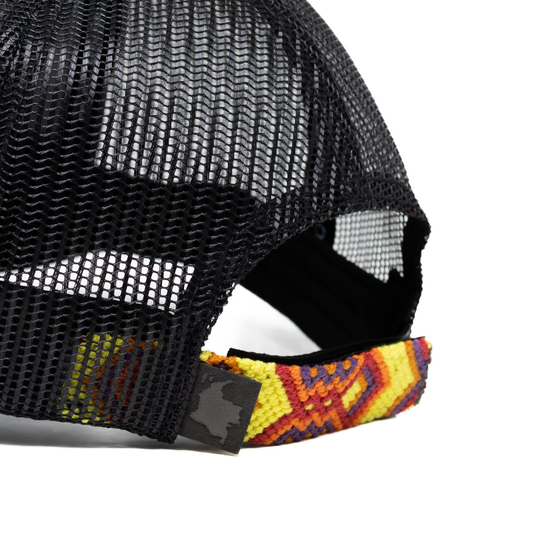 GORRA TRUCKER ORÍGENES NEGRO - FRENTE DURO