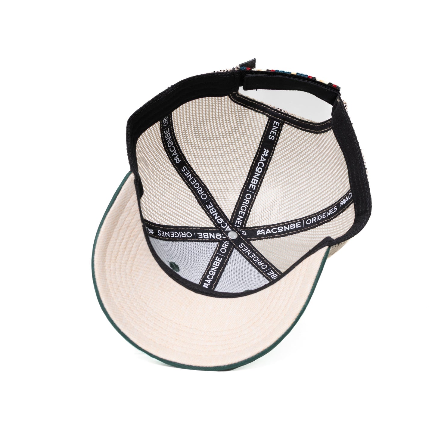 GORRA TRUCKER ORÍGENES VERDE BOTELLA - FRENTE DURO