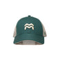 GORRA TRUCKER ORÍGENES VERDE BOTELLA - FRENTE DURO