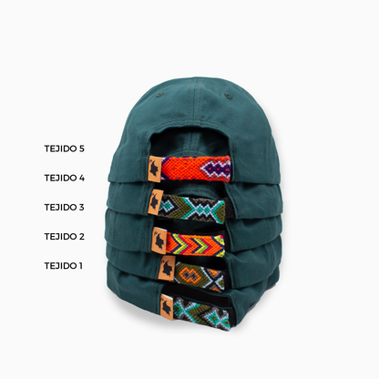 GORRA ORÍGENES VERDE BOTELLA AL TONO - FRENTE DURO