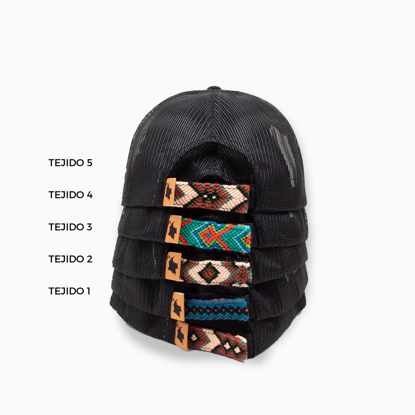 GORRA TRUCKER ORÍGENES NEGRO AL TONO - FRENTE DURO