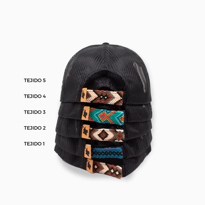 GORRA TRUCKER ORÍGENES NEGRO AL TONO - FRENTE DURO