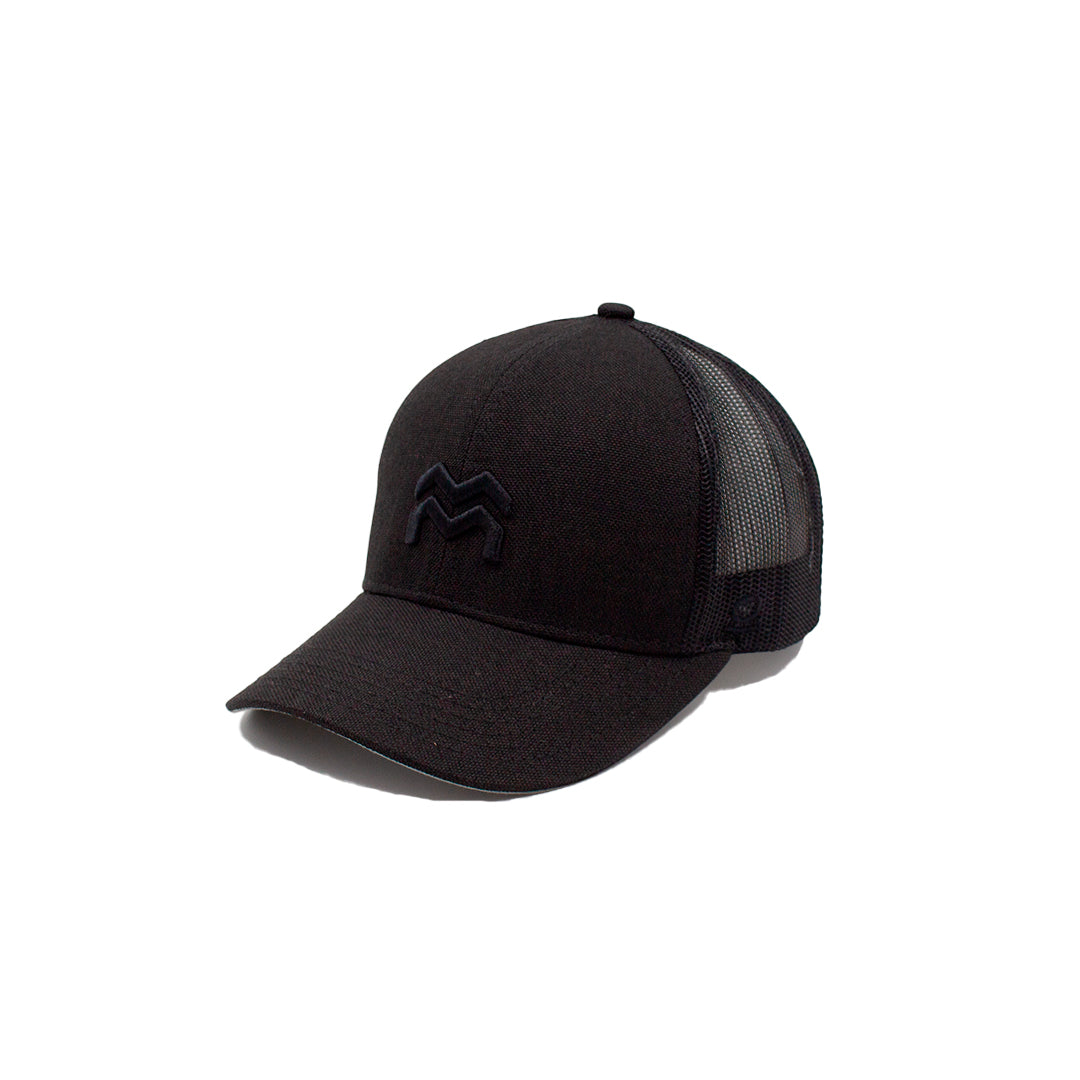 GORRA UNISEX TRUCKER ORÍGENES NEGRO - FRENTE DURO