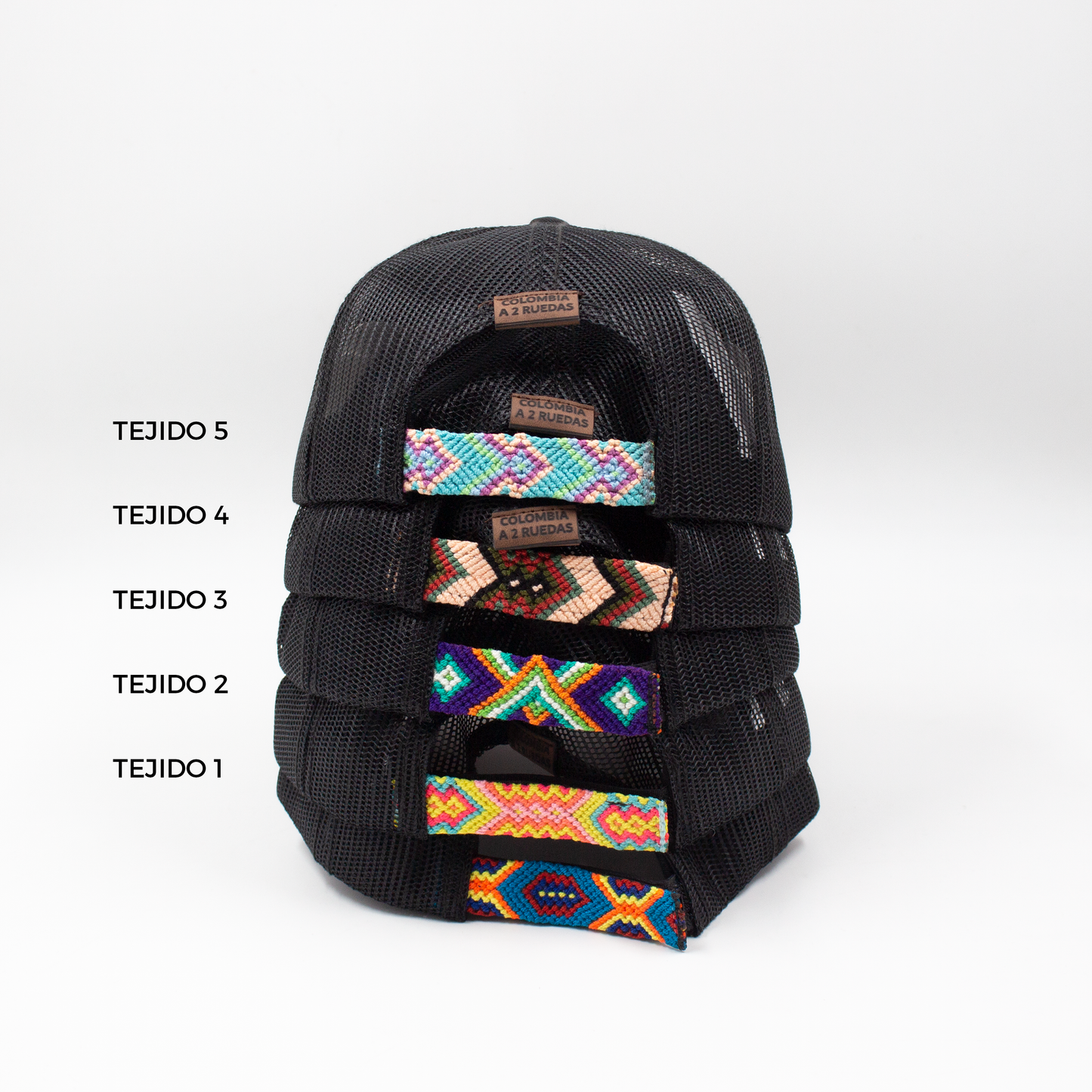 GORRA TRUCKER COLOMBIA EN 2 RUEDAS ALTO DE PALMAS - FRENTE DURO