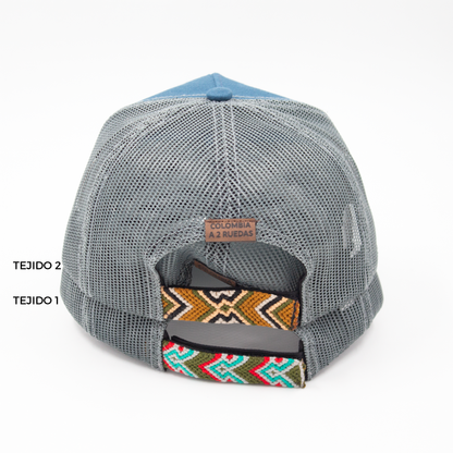 GORRA TRUCKER COLOMBIA EN 2 RUEDAS ALTO DE PATIOS - FRENTE DURO