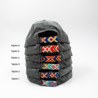 GORRA RAICES VERDE MILITAR CUERO - FRENTE BLANDO